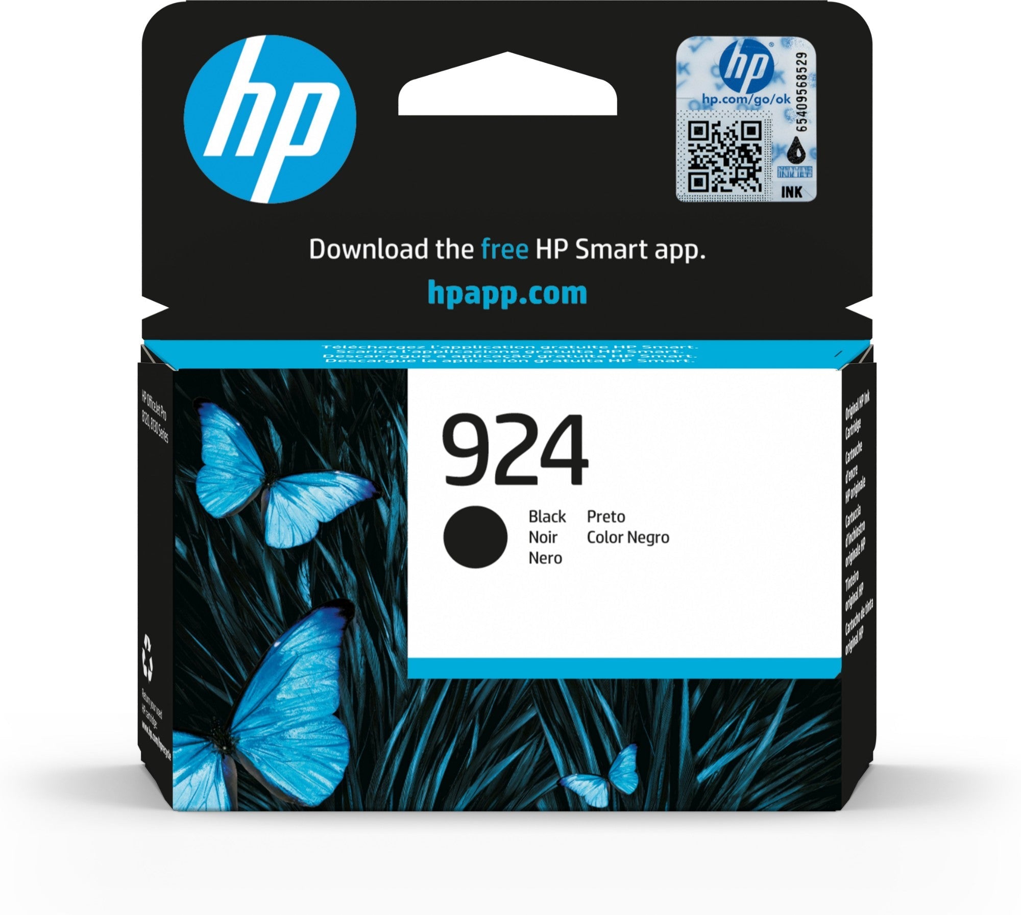 HP 4K0U6NE/924 Ink cartridge black, 500 pages ISO/IEC 19752 for HP OJ Pro 8120/e